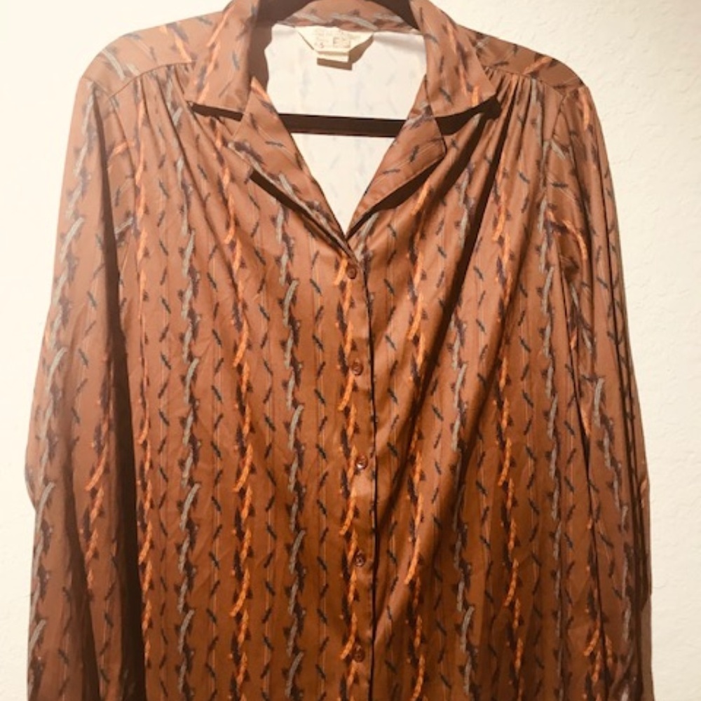 VINTAGE 70's Multicolored Botton Top.